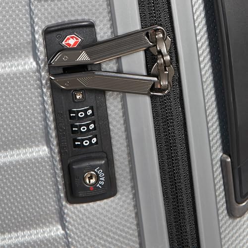 Samsonite Proxis Large Hardside Luggage with Dual Spinner Wheels - Innovative Roxkin™ Lightweight Shell With Ultimate Durability- Includes TSA Lock, Ergonomic Telescoping Handle -Silver
