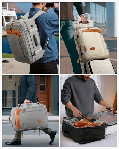 LUGGEX Carry On Backpack and 6 Set Compression Packing Cubes for Luggage Bundle – Travel Essentials