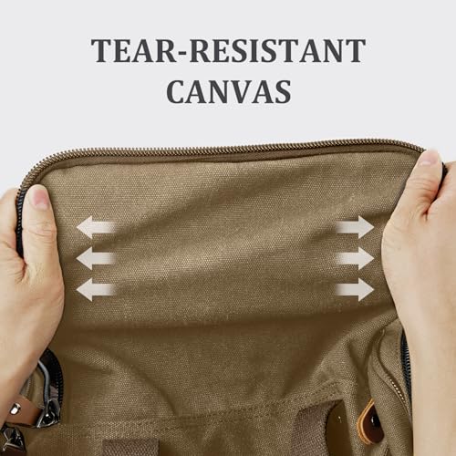 Gonex Canvas Duffle Bag for Travel 60L Duffel Overnight Weekend Bag(Coffee)