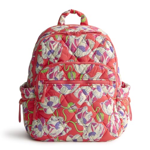 Vera Bradley Women's Featherweight Bancroft Backpack, Swirling Poppies, One Size