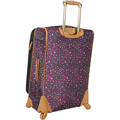 Steve Madden Designer-Gepckkollektion 4-teiliges Softside-Koffer-Set Reise-Set enthlt eine Tragetasche, 50,8 cm Handgepck, 61 cm und 71,1 cm Karierte Koffer, Dark Purple, One Size, Travel