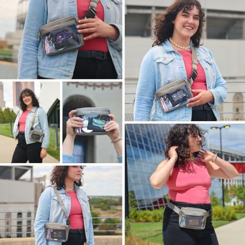 Baggallini Clear Stadium Belt Bag Black One Size