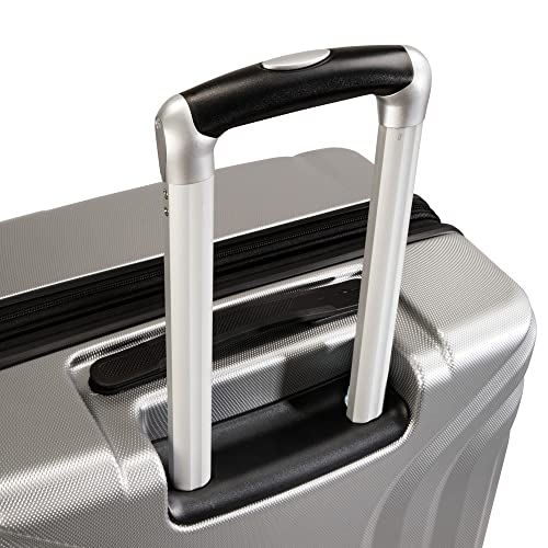 SKYWAY Skyway Nimbus 4.0 Hardside Spinner Luggage (Shiny Silver, Carry-On 20-Inch) (49M-20)