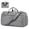S-ZONE 50L Convertible Travel Garment Bag Carry on Garment Duffel Bag for Men Women 2 in 1 Hanging Suitcase Suit Business Travel Bag, Grey, Travel Garment Bag