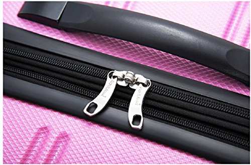 Rockland Melbourne Hardside 2 Piece Expandable Spinner Wheel Luggage Set, (20"/28"), Pink