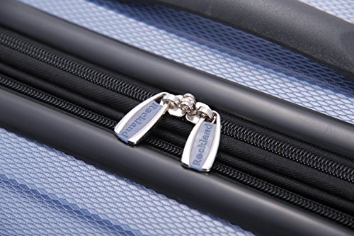 Rockland London Hardside 3 Piece Expandable Spinner Wheel Luggage Set, (20"/24"/28"), Blue
