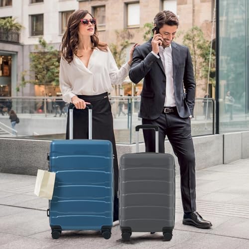 Merax 20 Inch Carry On Luggage, Expandable Hardshell Suitcase with Spinner Wheels TSA Lock, Lightweight Scratch-Resistant ABS for Weekend, Business Travel, Airline Approved