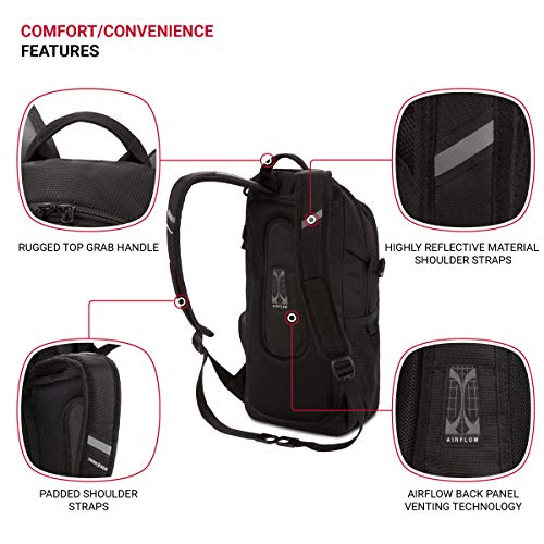 SwissGear 3598 Backpack, Narrow Daypack, Ideal for Commuting and College