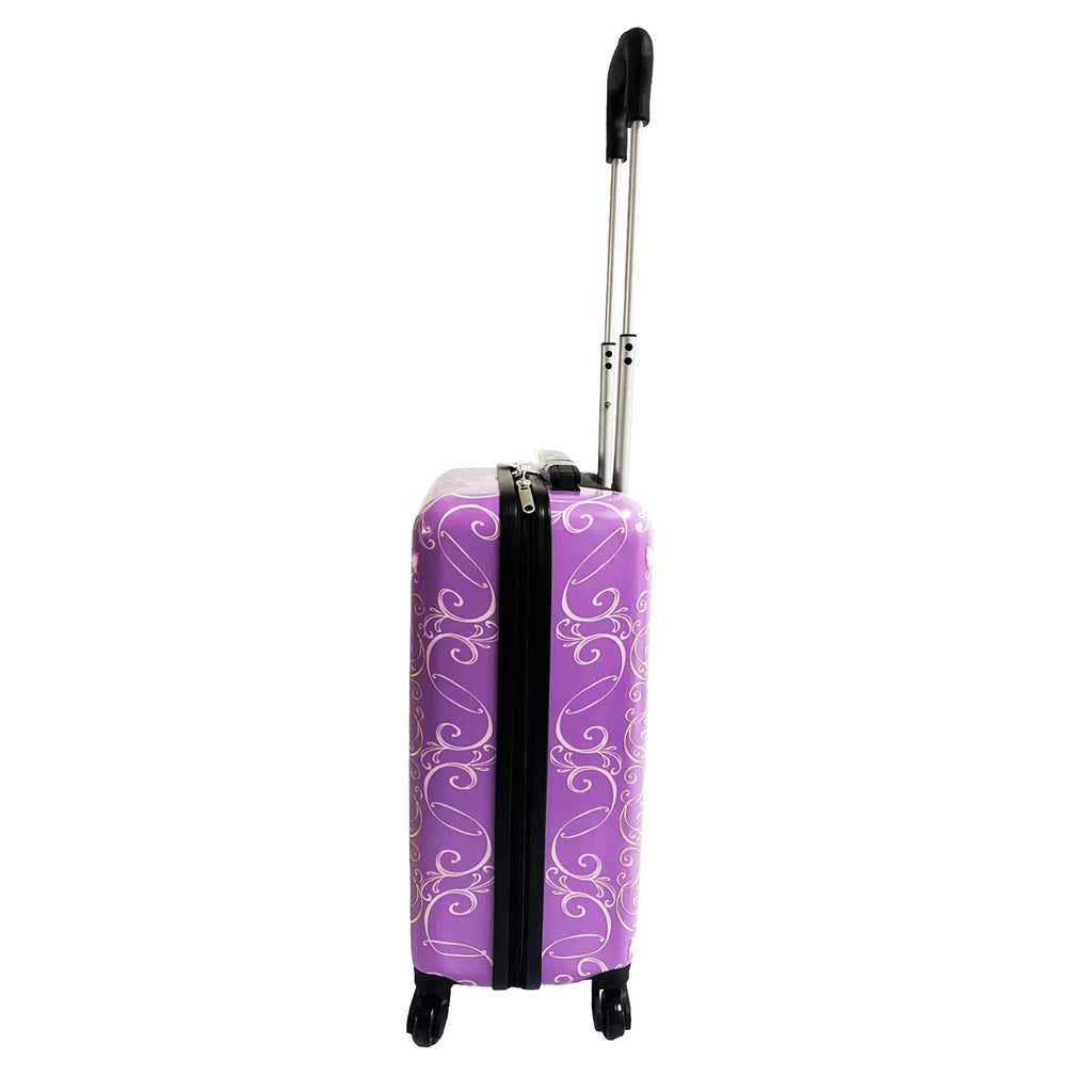 Fast Forward Disney Princess 20 inch luggage Hard-Sided Rolling Spinners Carry-On Tween Travel Trolley Suitcase for Kids With Wheels