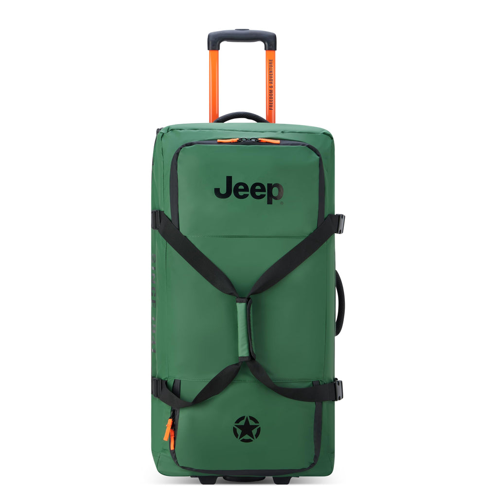 Jeep JS005A Two Wheel Rolling Travel Duffle Bag, Elm Green, 31 Inch