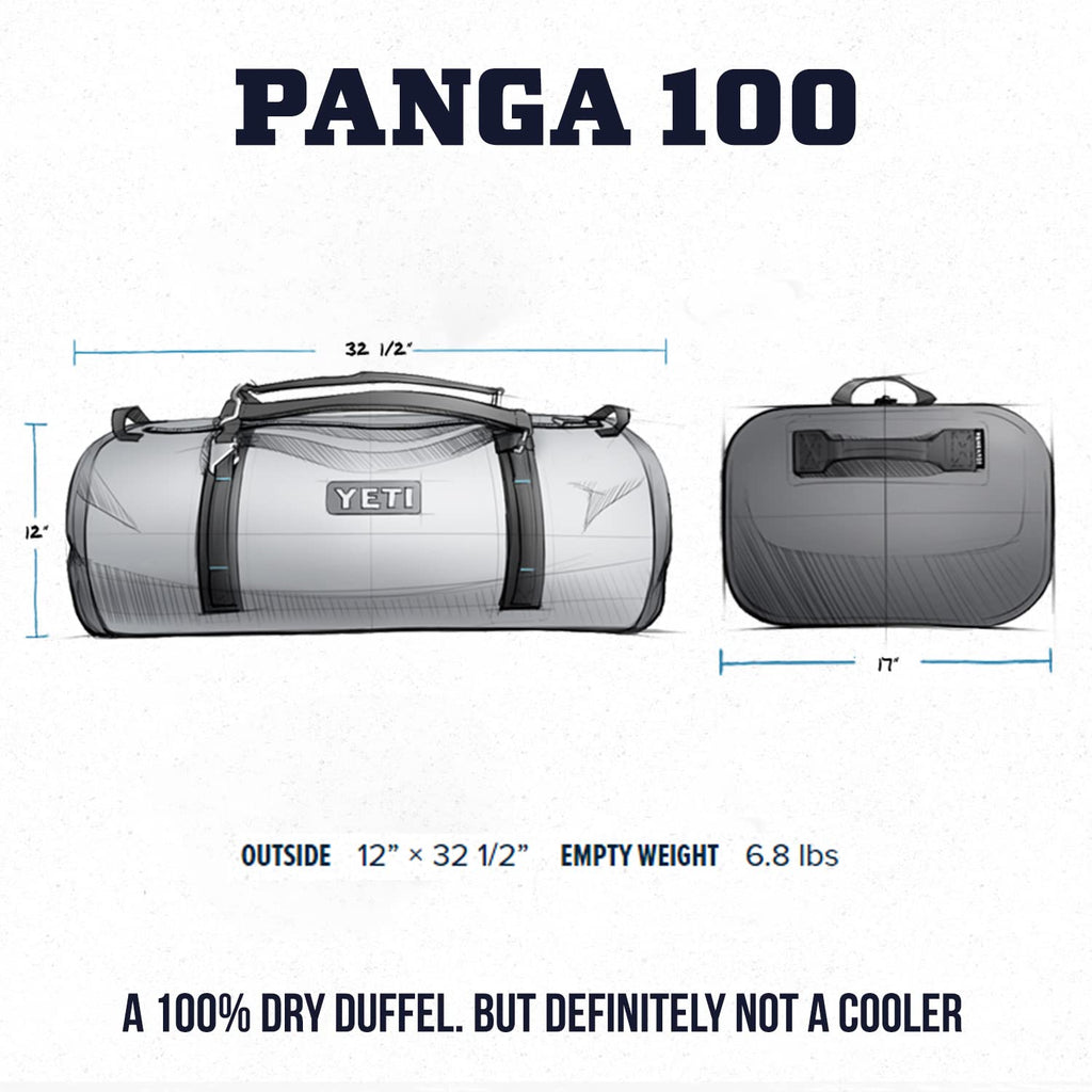 YETI Panga 50 Airtight Waterproof Submersible Duffel Bag, Tan, Panga 100, Panga 100