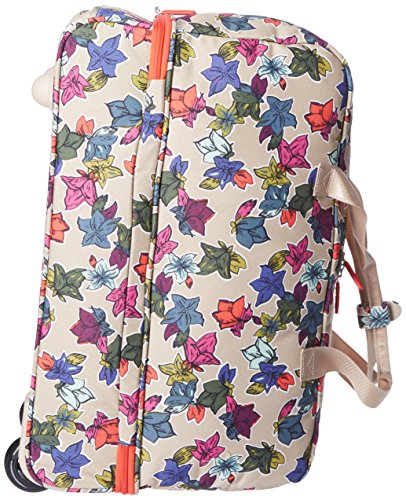 Vera Bradley Women's Lighten Up Wheeled Duffle Carry-on Luggage, Falling Flowers Neutral, One Size