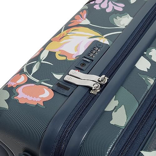 Hardside Underseat Rolling Suitcase Luggage, Fresh-Cut Floral Green