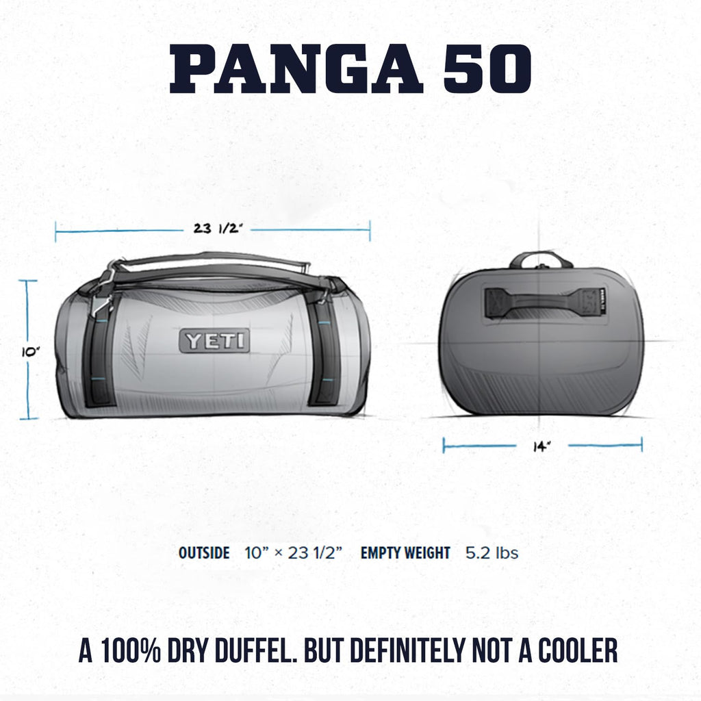YETI Panga 50 Airtight Waterproof Submersible Duffel Bag, Tan