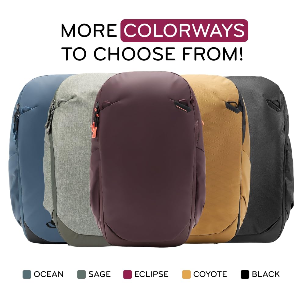 Peak Design Travel Backpack 30L, Sage, Expandable 27-33L Design, Rear and Top Access, Weatherproof Shell, Laptop Sleeve, Ideal for Travel or Everyday Carry, Versatile Backpack for Men and Women