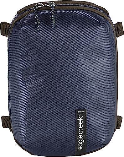Eagle Creek Pack-It Gear Cube - Durable Packing Cube & Outdoor Travel Organizer to Keep Items Secure - Water Resistant - Easily Attachable - Easy Gripping - Small, Atlantic Blue