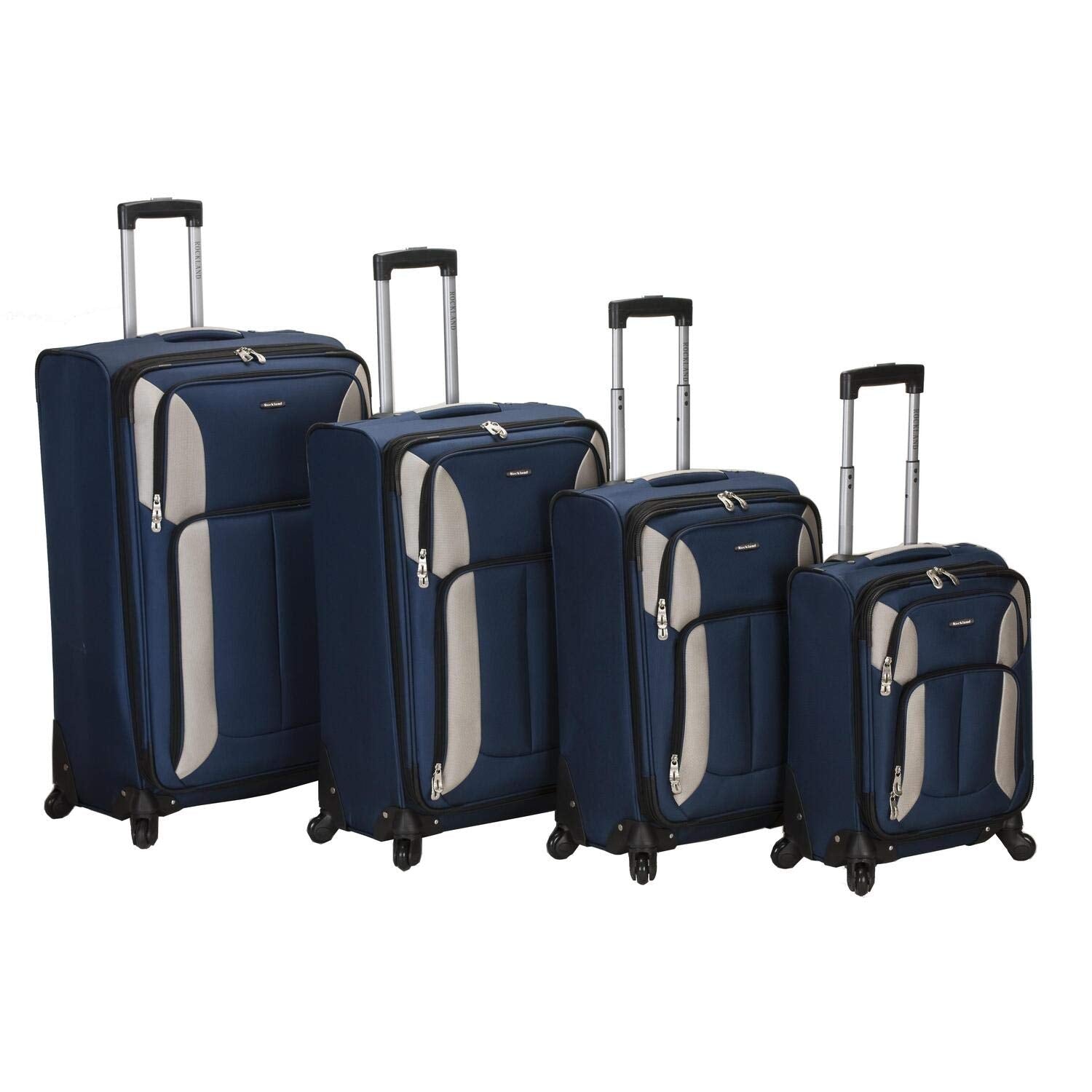 Rockland 4Pc Impact Spinner Luggage Set