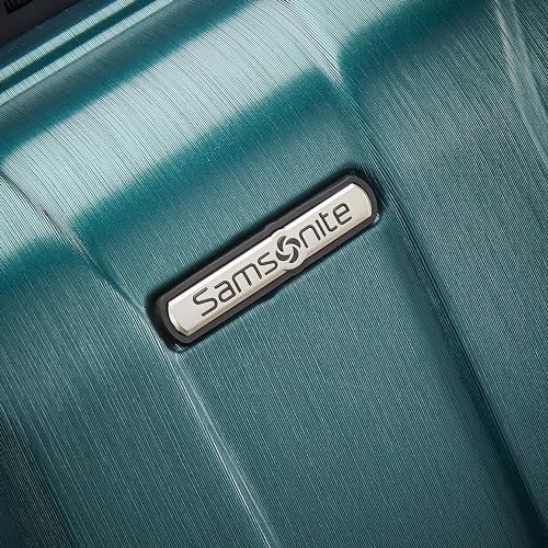 Samsonite Centric 2 Hardside Expandable Luggage with Spinner Wheels, Emerald Green, Checked-Medium 24-Inch