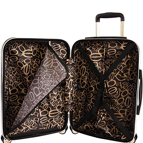 BEBE Women's Adriana 21" Hardside Carry-on Spinner Luggage,Telescoping Handles, Leopard, One Size