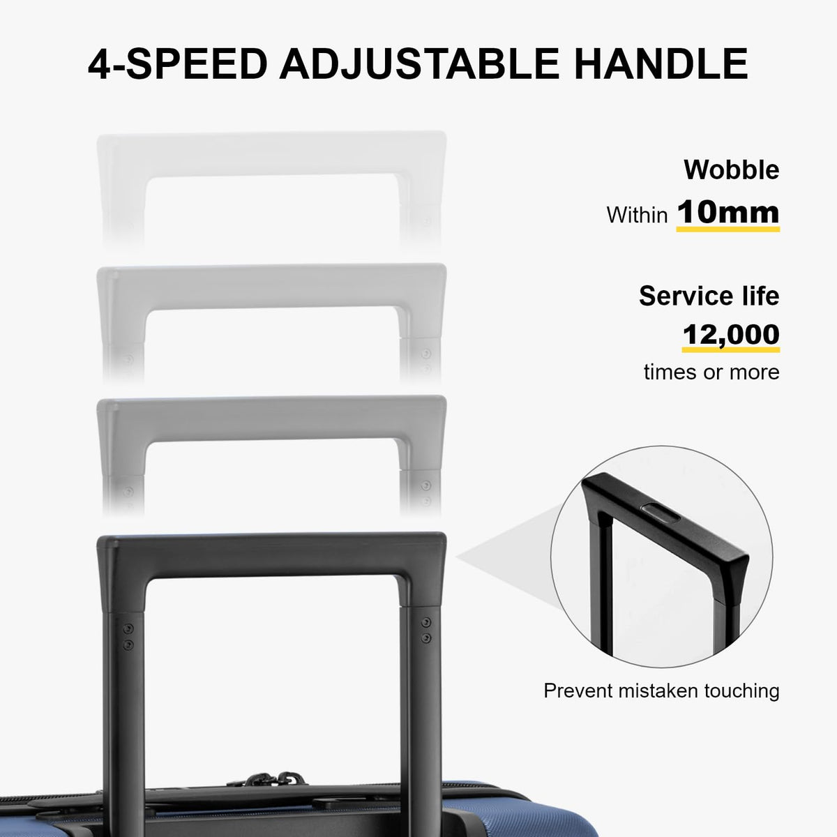 LEVEL8 Luminous 28 Inch Trunk Luggage with Water Resistant Travel Duffle Bag