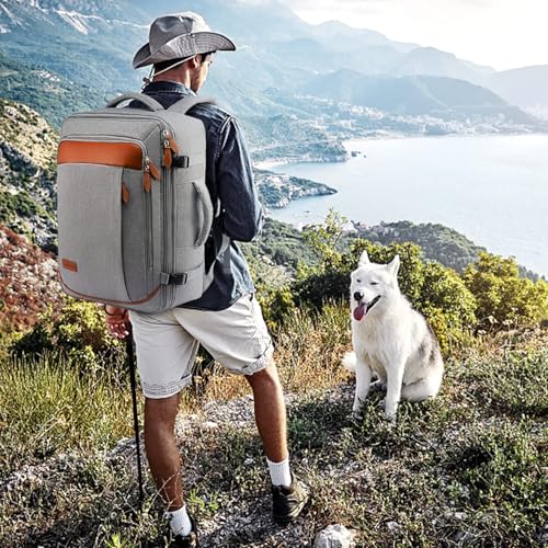 LOVEVOOK Carry on Backpack, 45L Extra Large Travel Backpack for Men & Women Airline Approved, Expandable Large Suitcase Backpacks With 4 Packing Cubes, Aer Travel Pack 3, Water Resistant Weekender Bag