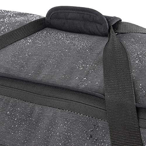 High Sierra Forester 28 Inch Roomy Water Resisting Wheeled Duffel w/Padded Grab Handles, Interior Cross Straps, & Easy to Clean Interior, Black Heather