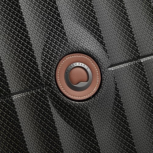 DELSEY PARIS Carrousel Hardside Expandable Luggage with Spinner Wheels, Black, Checked-Medium 24 Inch