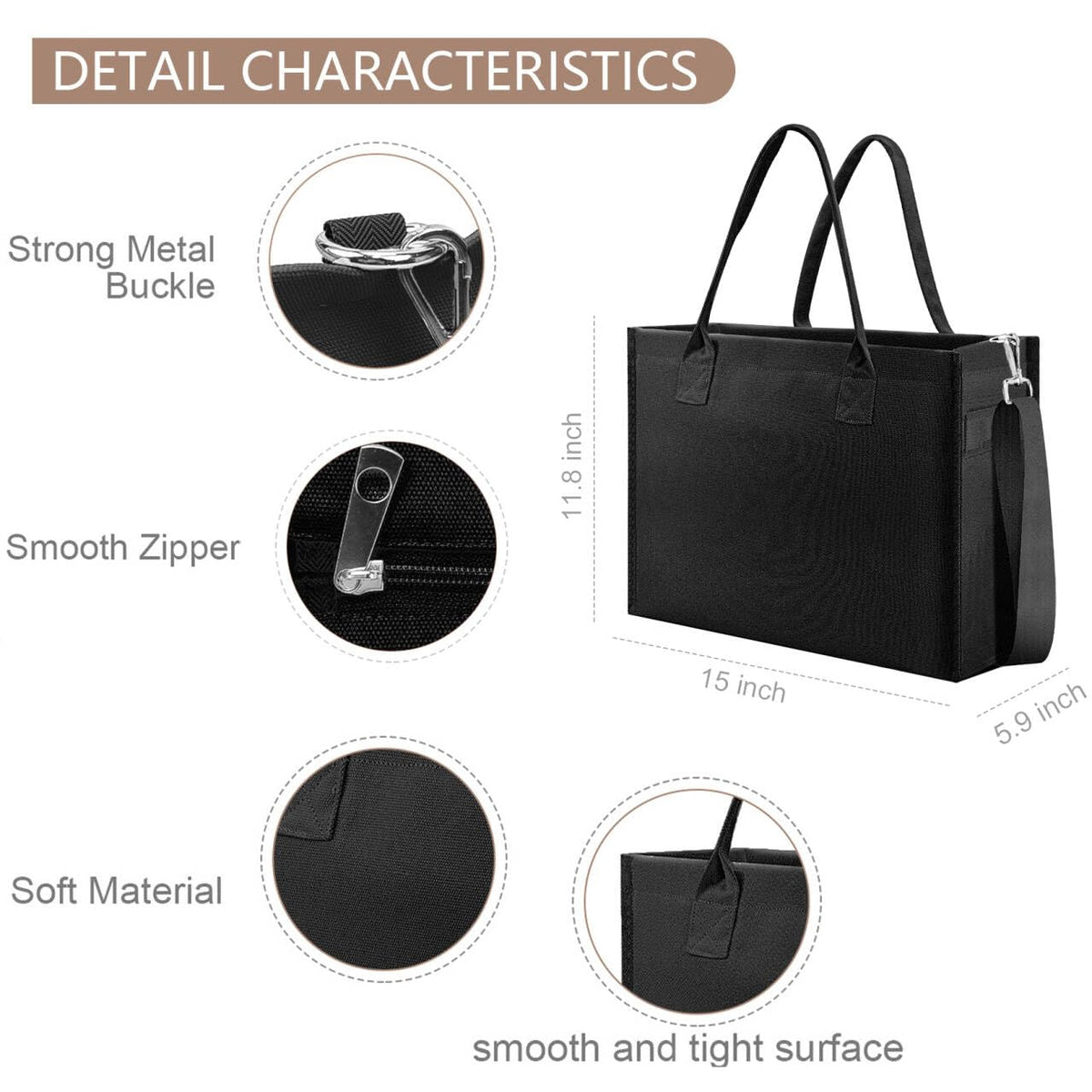 ONEGenug Canvas Tote Bag, Large Shoulder Hobo Bags Crossbody Bag Travel Tote Handbag everything bag with Wide Strap