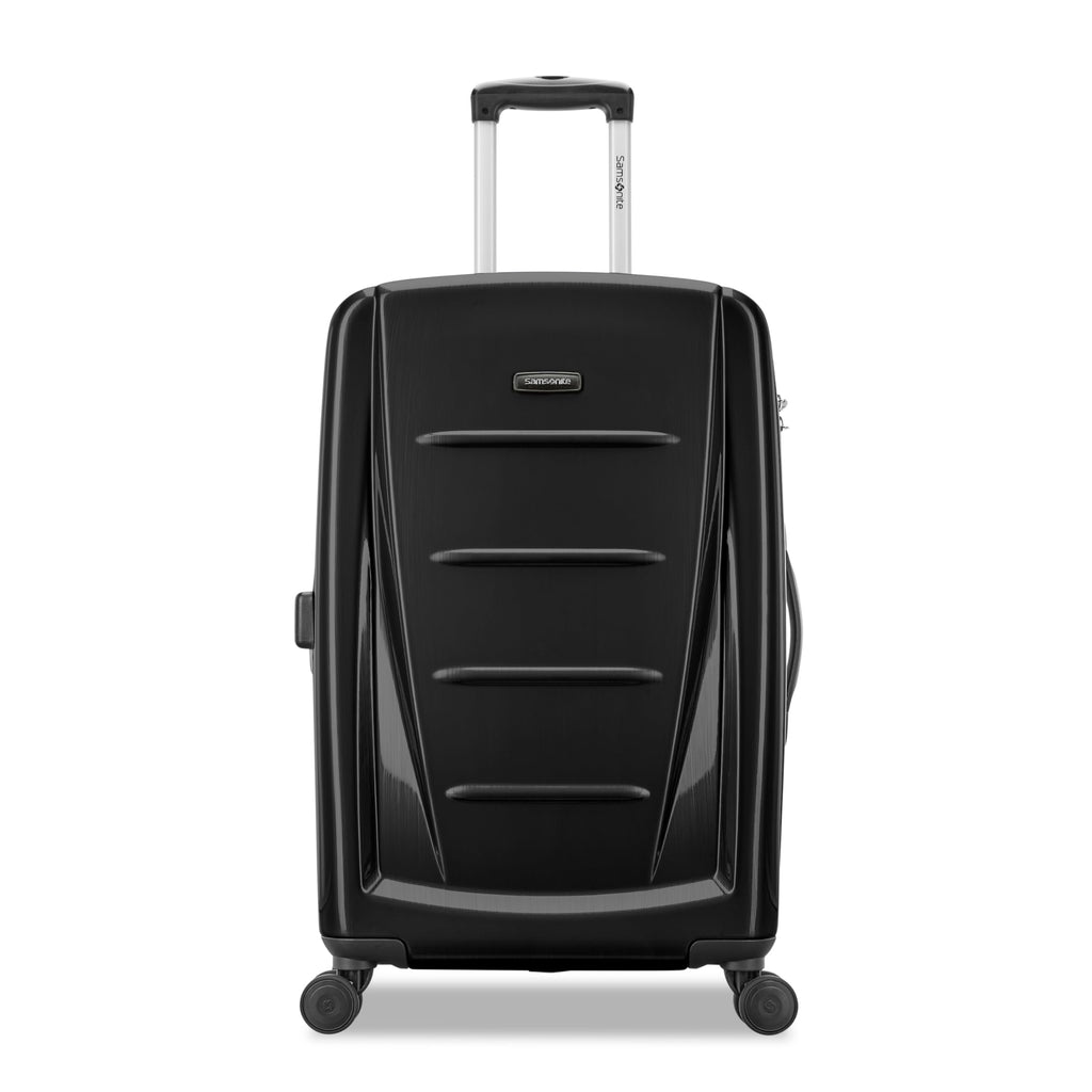 Samsonite Winfield 2 Hardside Expandable Luggage with Spinner Wheels, Brushed Anthracite, Checked-Medium 24-Inch