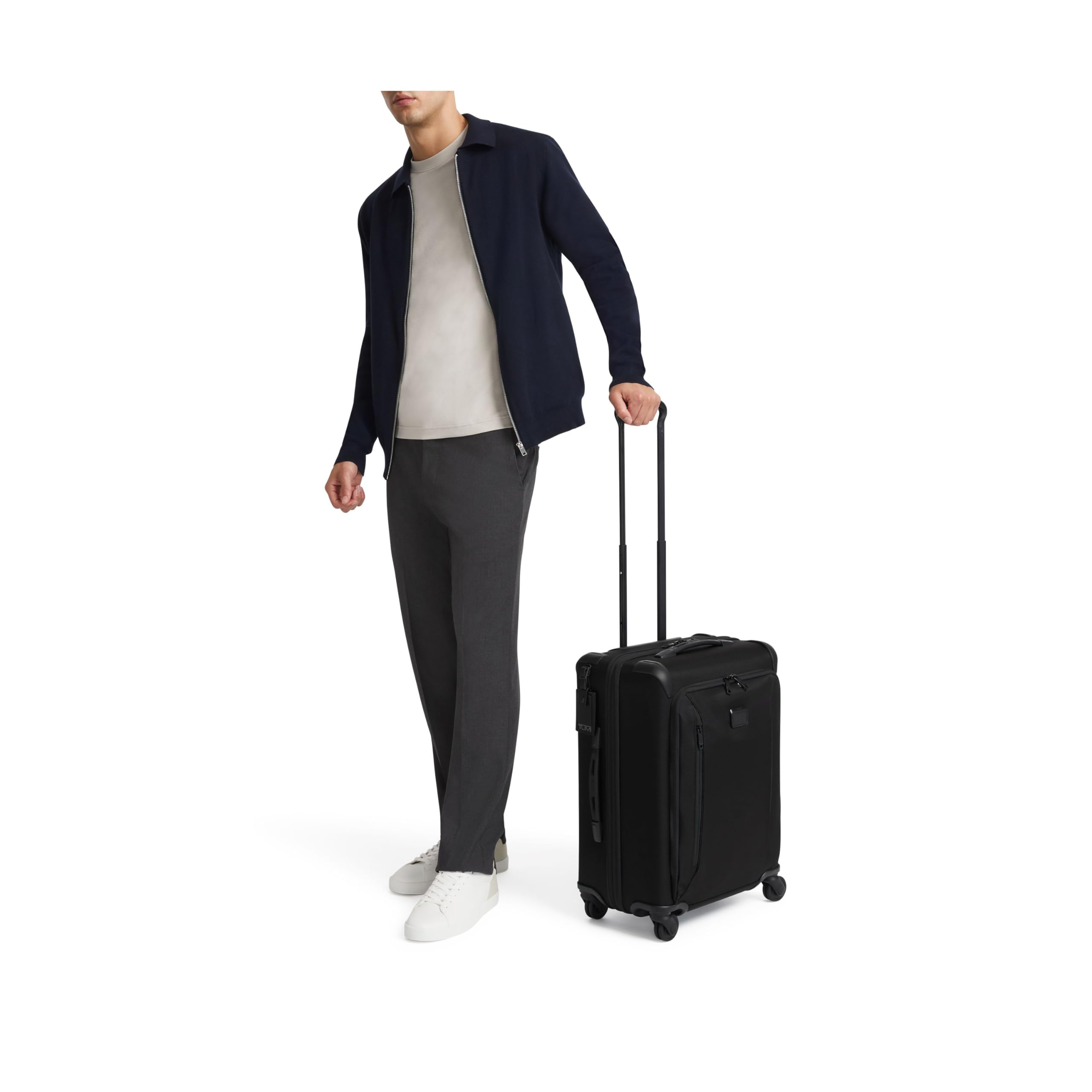 TUMI - Aerotour 4 Wheel Expandable Luggage - Men's and Women's Lightweight Business and Leisure Travel Suitcase - 21.75" Continental Expandable Carry-On, Navy