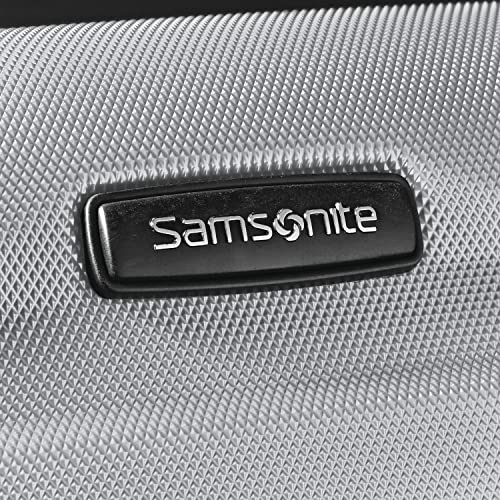 Samsonite Omni PC Hardside Expandable Luggage with Spinner Wheels, Silver, Checked-Large 28-Inch