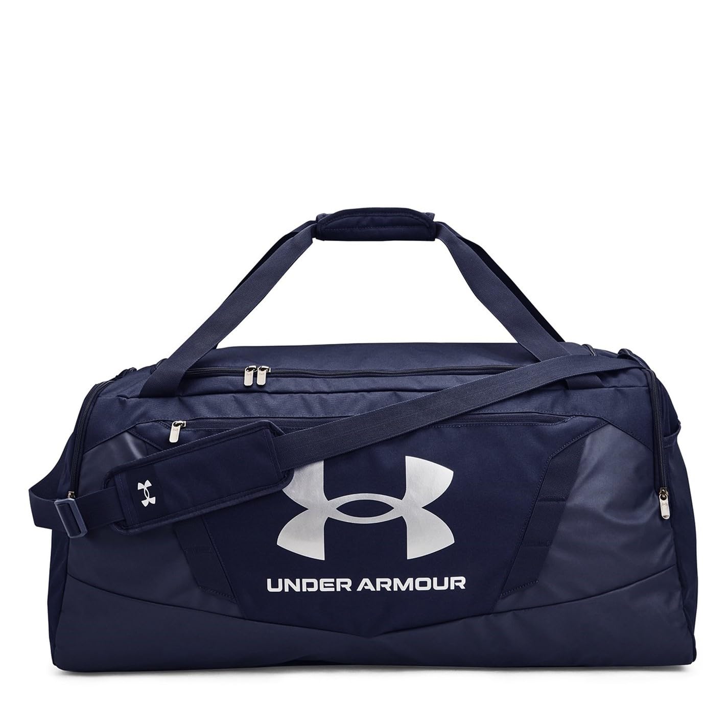 Under Armour unisex-adult Undeniable 5.0 Duffle-Large, Midnight Navy (410)/Metallic Silver, One Size Fits Most