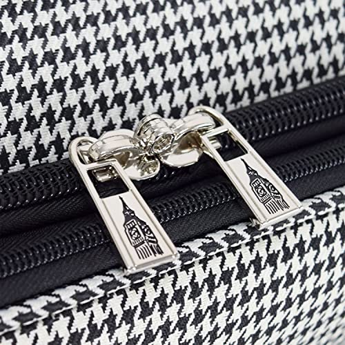 London Fog Oxford III 20" Expandable Spinner Black-White Houndstooth