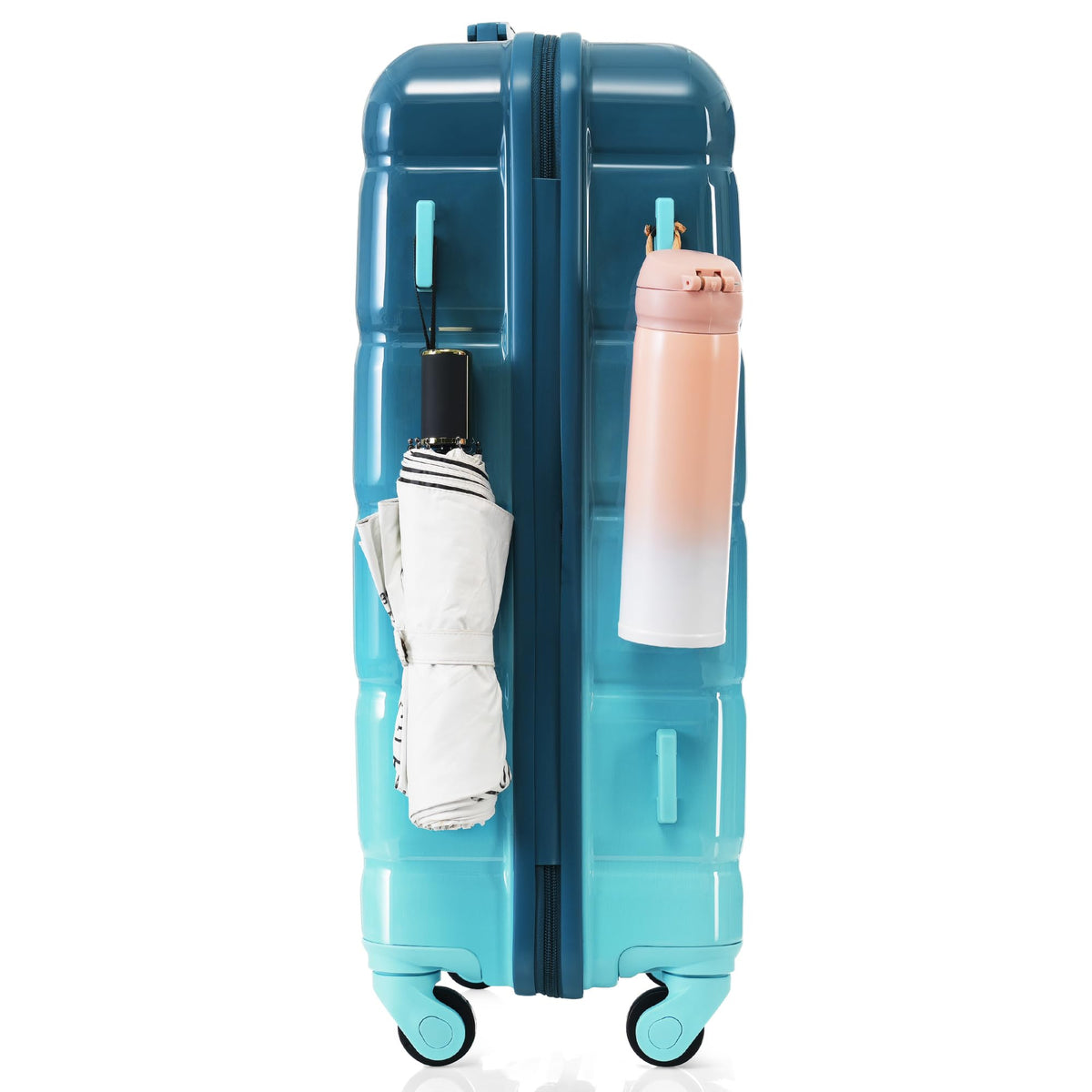 Luggage Set, ABS Hardsite Suitcase Spinner Wheels with USB Port TSA Lock