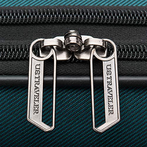 U.S. Traveler Aviron Bay Expandable Softside Luggage with Spinner Wheels, Teal, Large 31-Inch