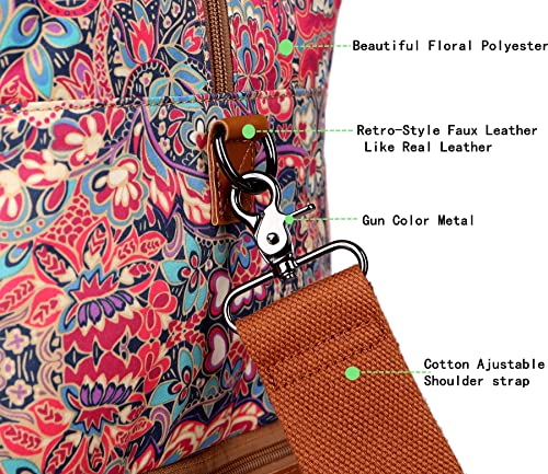 Pretty Colorful Travel Duffel Weekender Bag Overnight Bag Carry On with Shoe Compartment for Women HB-10 (HS)