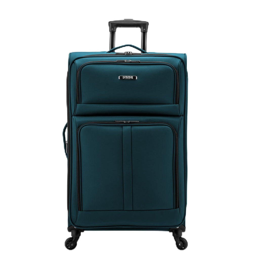 U.S. Traveler Anzio Softside Expandable Luggage with Spinner Wheels, Teal, 30-Inch Large