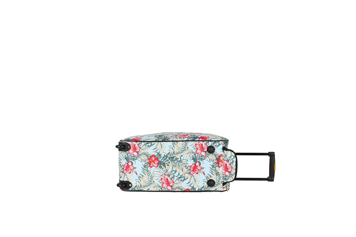 Lucas Designer Carry On Luggage Collection - Lightweight Pattern 22 Inch Duffel Bag- Weekender Overnight Business Travel Suitcase with 2- Rolling Wheels (OCEAN, 22in)