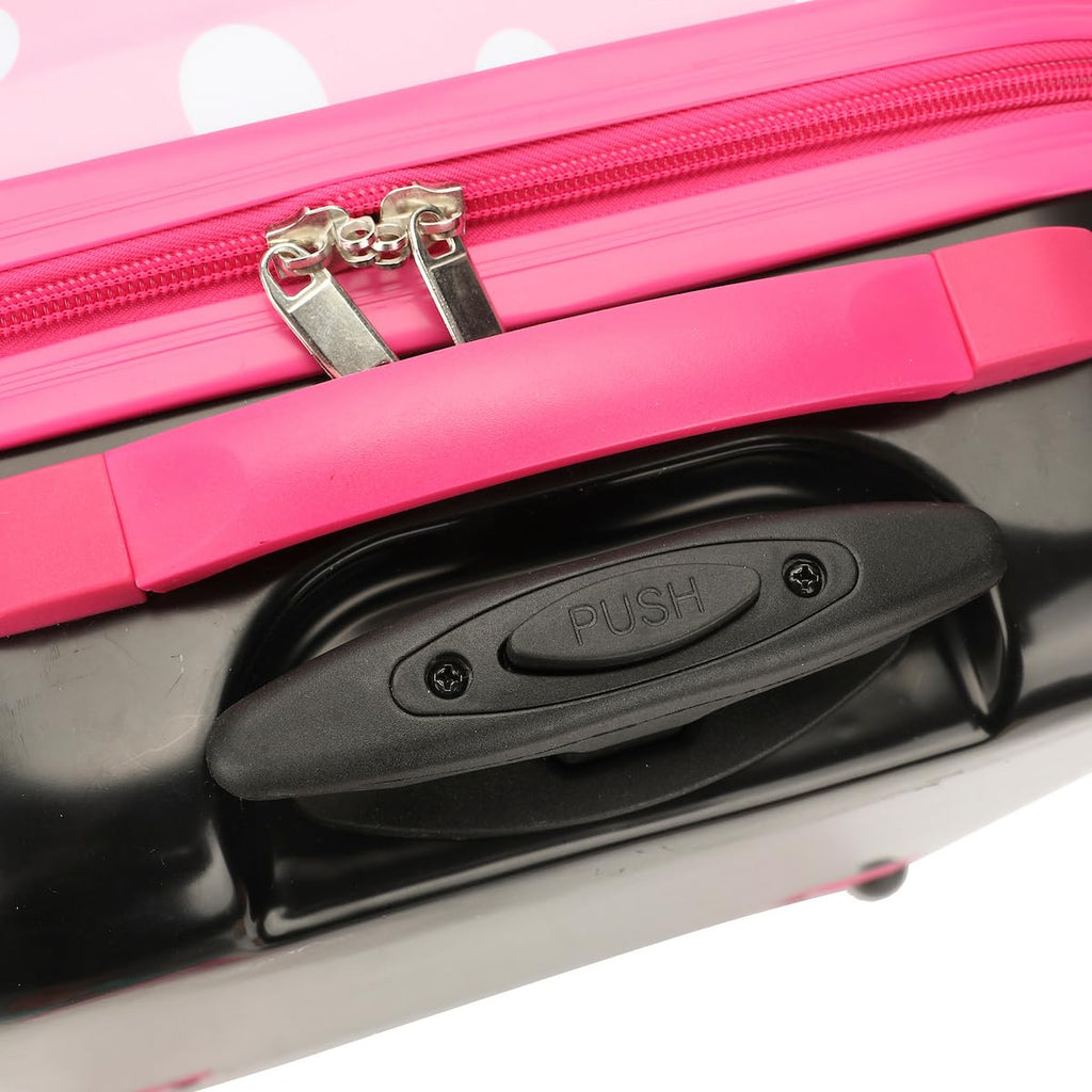 Disney Minnie Mouse Bows & Shooting Stars Black & Pink 16.5" Rolling Luggage