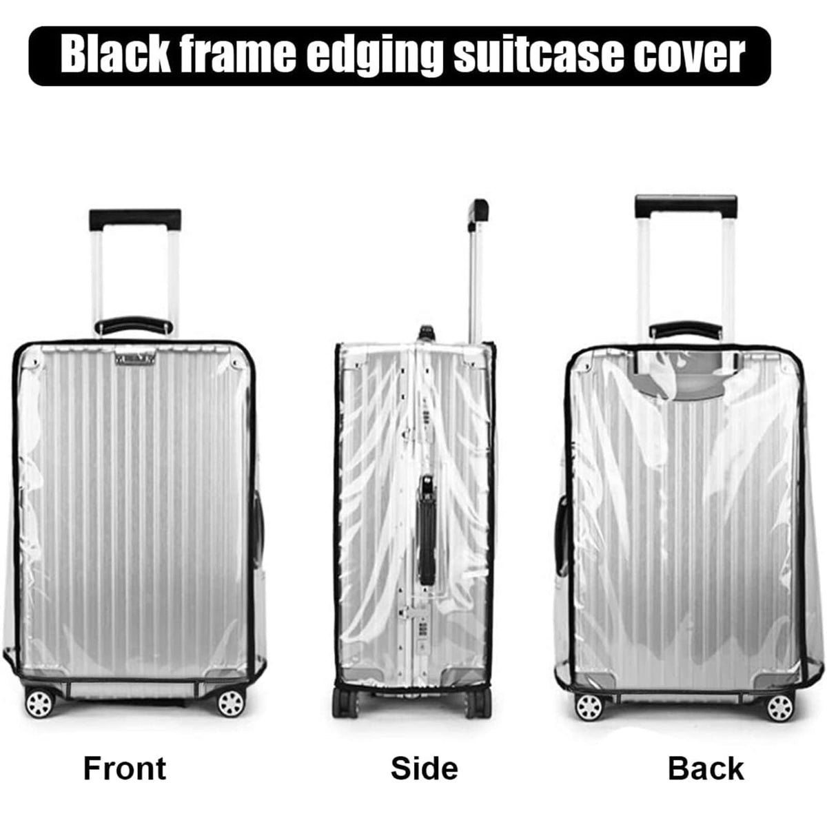 T Tersely Clear PVC Suitcase Cover Protectors 20/24/26/28/30 Inch Suitcase Baggage Covers - Waterproof Dustproof and Anti-Scratch 20-30 Inch Luggage Cover (26inch)