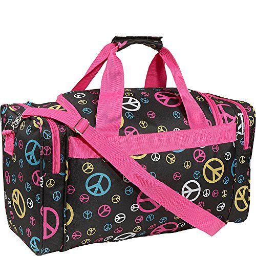Rockland Duffel Bag, Black, 18.5 in X 10.5 in X 8.5 in