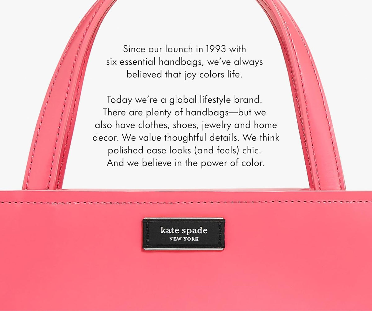 Kate Spade New York Cute Luggage Tag for Women, Durable Vegan Leather Suitcase Tag, Unique Luggage Identifier, Let's Wander