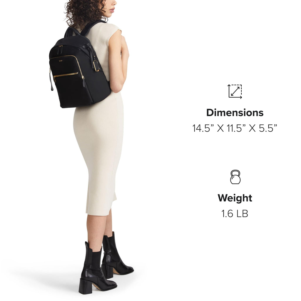 TUMI - Voyageur Halsey Backpack - Travel Backpack - For Business, Fashion, Commute - Holds Up to 14" Screens - Black & Gunmetal
