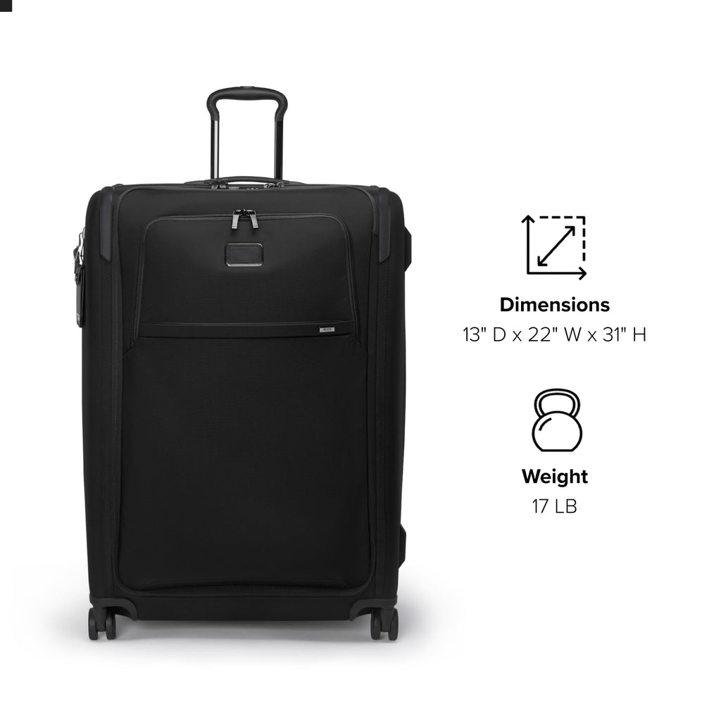 TUMI - Alpha X-Large Dual Access Expandable 4-Wheeled Checked Luggage - Zipper Expansion - Durable Ballistic Nylon - Extra Large Capacity Suitcase with TSA Lock - Navy
