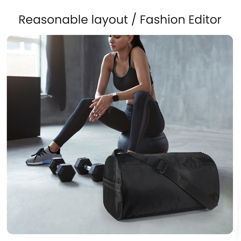 C&F BOGMOST Small Gym Bag for Women & Men,Small Lightweight Duffel Bag Carry On Bags Mini Duffel Travel Bag Waterproof Sports Bags for Workout/Sport/Travel, Black
