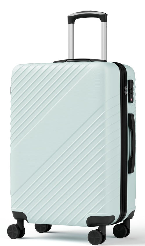 24 Inch Checked Luggage, ABS Hardside Suitcase with Spinner Wheels, Lightweight Medium Luggage with TSA Lock for Women and Men, Expandable Travel Suitcase for Business, Road Trips & Family Vacations