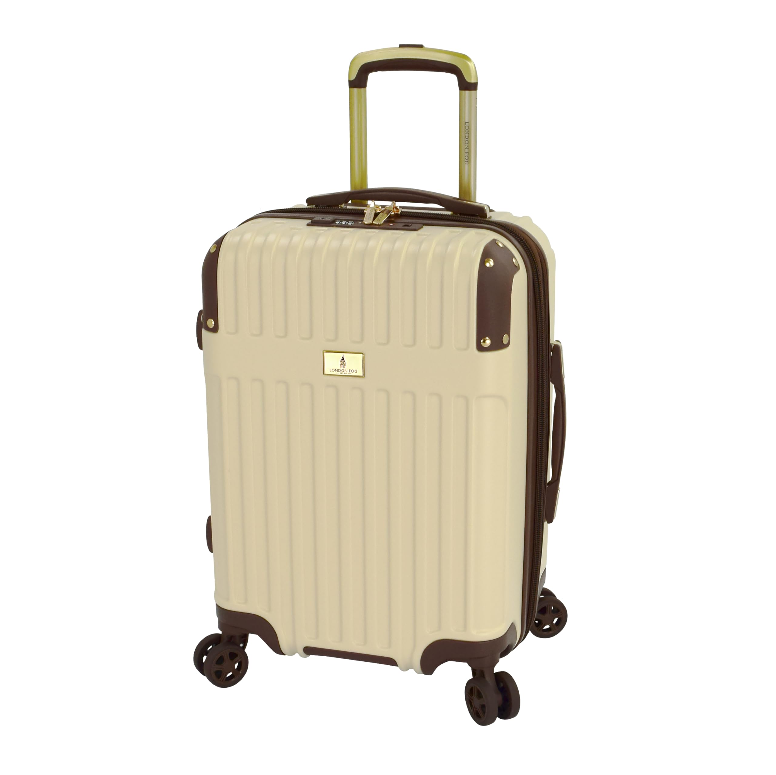LONDON FOG Brentwood III 20" Expandable Spinner Carry-on, Creme