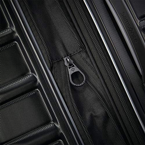 Samsonite Omni 2 24-Inch Medium Checked Hardside Luggage with 360° Spinner Wheels - Scratch Resistant Hardshell - TSA Lock - Expandable Polycarbonate Shell for Lightweight Travel - Midnight Black