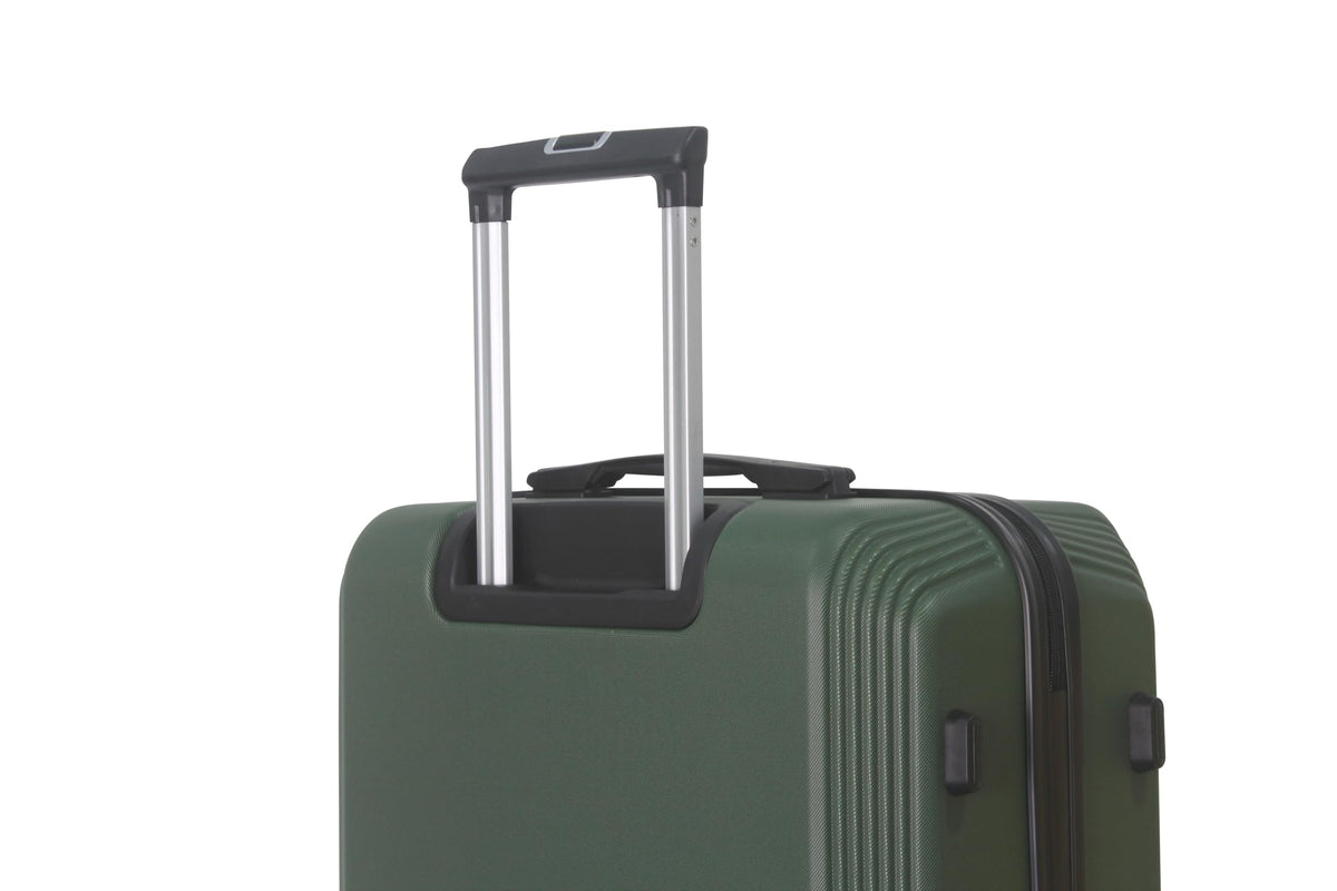 Furrnook 3-Piece Luggage Set 3 (20"/24"/28"), Hardside Suitcases with 8 Spinner Wheels, Scratch-Resistant ABS Shell, set2, set3 Travel Suitcase, TSA Lock (Minimalist Design, Green)