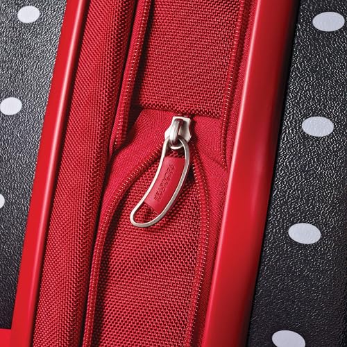 American Tourister Disney Hardside Luggage With Spinner Wheels, Minnie Mouse Red Bow, Checked-Large 28-Inch